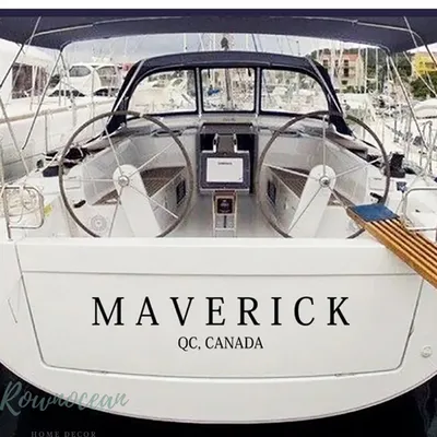 Benutzerdefinierte Yacht Boot Name und Stadt Aufkleber nautische Marine Dekoration Fischerboot Brief Image