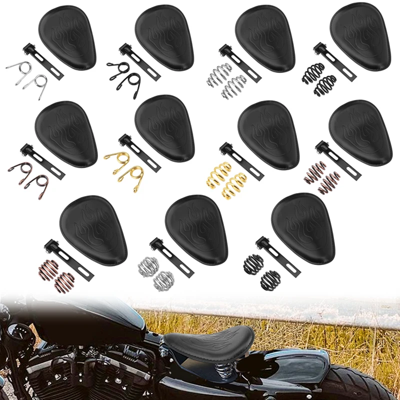 Motorrad Solo Sitzkissen Grundplatte Feder Sitzpolster Sattel halterung für Harley Custom Chopper Bobber Honda Yamaha Suzuki