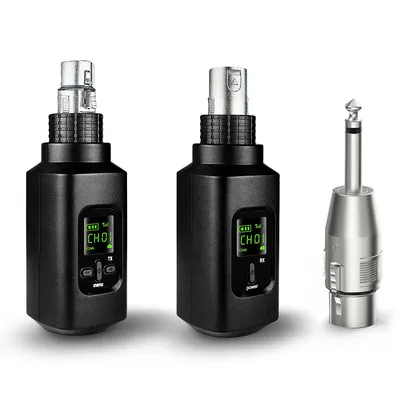 Wireless Microphone Converter 2.4GHz XLR Transmitter and Receiver System for Dynamic Wired Microphone