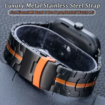 Metallarmband für Redmi Watch 5 4, luxuriöses Edelstahl-Business-Armband, Correa für Xiaomi MI Band 9 Pro 8 Pro Uhrenarmbänder Image