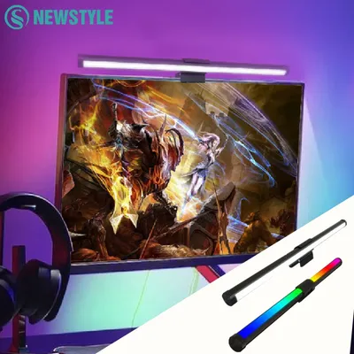 Monitor Licht Bar mit RGB Hintergrundbeleuchtung Computer Monitor Lampe Gaming Bildschirm Hängen