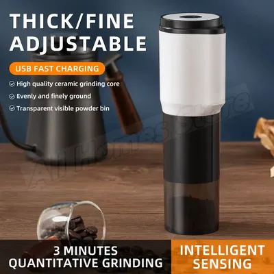 Grinder Electric Coffee Grinder Automatic Beans Mill Conical Burr Grinder Machine for Home Travel