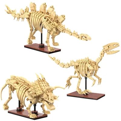Anime Dinosauro Tyrannosaurus Rex Modello di scheletro Blocchi luminosi Giocattoli per bambini