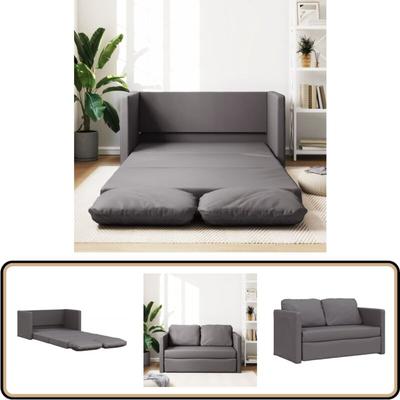 Bodensofa mit Schlaffunktion Grau 112x174x55 cm Kunstleder - Bodensofa - Couch - Schlafcouch Image