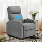 JIAN-Canapé de Énergie Inclinable en Tissu Gris avec Support Lombaire Réglable, Siège Rembourré