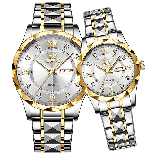 Damen Herren Quarzuhr Armbanduhr Wasserdicht Minimalistisch Lässig Geschäft Edelstahl Beobachten Image