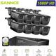 Sannce - Sistema di Sicurezza Cablato Esterni 1080P 16CH 8 Telecamere Accesso Remoto Visione