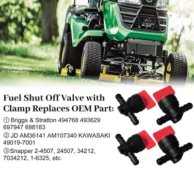 1&5&10 PCS 1/4" Inline Gas Fuel Shut Cut Off Valve For Briggs&Stratton 493960 698183 9494768 5019H Small Engine Lawn Mower Parts