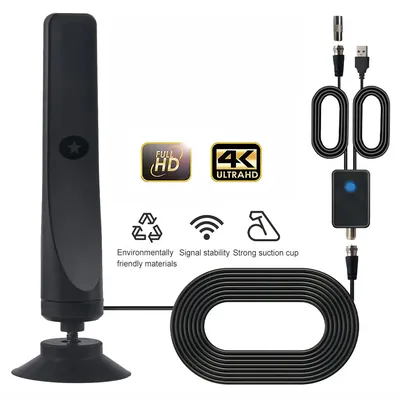 TV Digital Antenna with Signal Booster HD Antenna Support 4K 1080P Portable Antenna 50 Miles Range