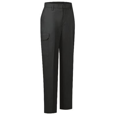RED KAP PT89BK 18 30 Women's Work Pant, 18, Black, 35% Cotton, 65% Polyester