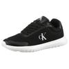 Keilsneaker CALVIN KLEIN JEANS "3 EVA RUNNER MESH WN", Damen, Gr. 41, schwarz-weiß (schwarz, weiß), Polyester, Lederimitat, sportlich, Schuhe, Freizeitschuh, Halbschuh, Schnürschuh mit Logoschriftzug