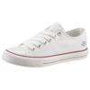 Sneaker DOCKERS BY GERLI, Damen, Gr. 38, weiß, Textil, sportlich, Schuhe, mit dezenter Logo-Stickerei, Freizeitschuh, Halbschuh, Schnürschuh, Topseller