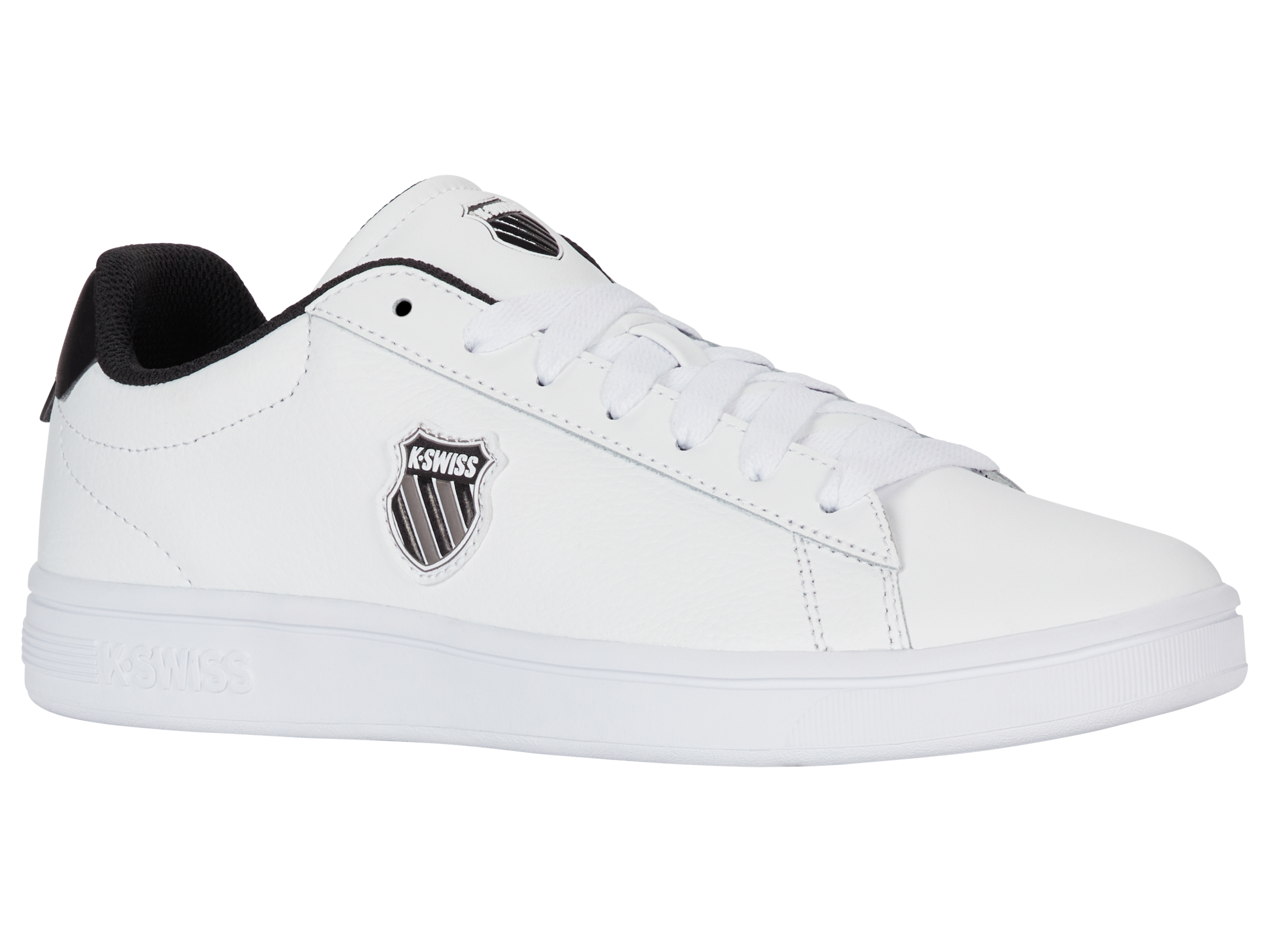 Sneaker K-SWISS "COURT SHIELD II", Herren, Gr. 41, weiß, schwarz, december sky gray, Leder, Schuhe Sneaker Image