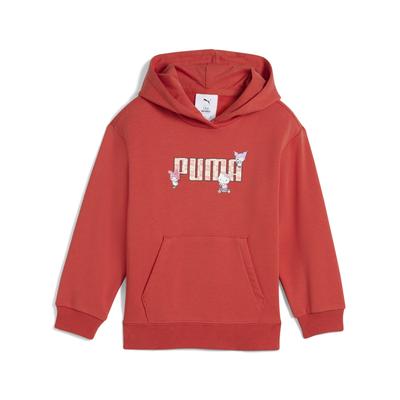 Kapuzenpullover PUMA "PUMA x HELLO KITTY AND FRIENDS Relaxed Hoodie Mädchen", Kinder, Gr. 110, rot fire, Obermaterial: 68% Baumwolle, 32% Polyester; Kapuzenfutter: 100% Baumwolle; Rippe: 4% Elasthan, 96% Baumwolle, relaxed fit, Pullover Image