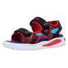 Sandale KANGAROOS "K-SLS Ruffy", Gr. 33, blau (jet schwarz, fiery rot), Synthetik, Textil, sportlich, Schuhe, mit Blinkfunktion