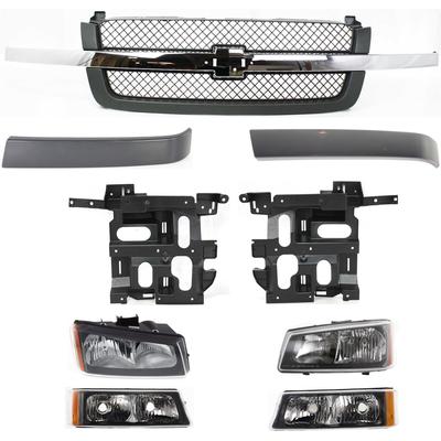 Replacement Grille Assembly Plastic Textured Gray Grille, 1-year unlimited-mileage warranty KIT-061217-41