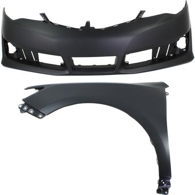 Replacement Bumper Cover Primed, Front, 1-year unlimited-mileage warranty KIT-012118-112