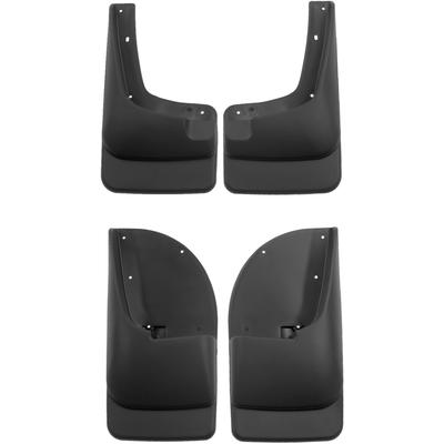 Husky Liners Mud Flaps Plastic Black Custom Fit Series, Front & Rear, Driver Passenger Side, SET-H2156401-C