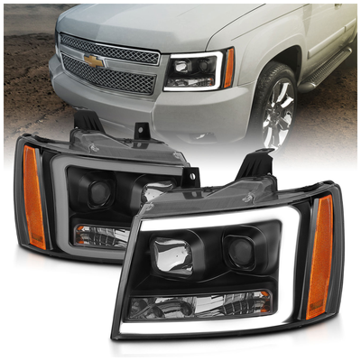 Anzo Headlight Clear Lens, Black Interior Projector Series, Driver & Passenger Side, 1-year limited warranty 111402
