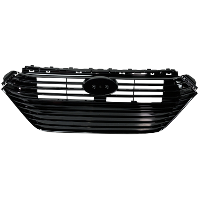 Replacement Grille Assembly Plastic Painted Black Shell with Textured Insert Grille, Center, RH07010043Q