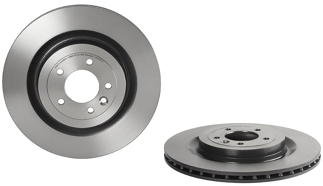 Brembo Brake Disc PRIME Series, Rear, Driver or Passenger Side, 2-year limited warranty 09. B504.11