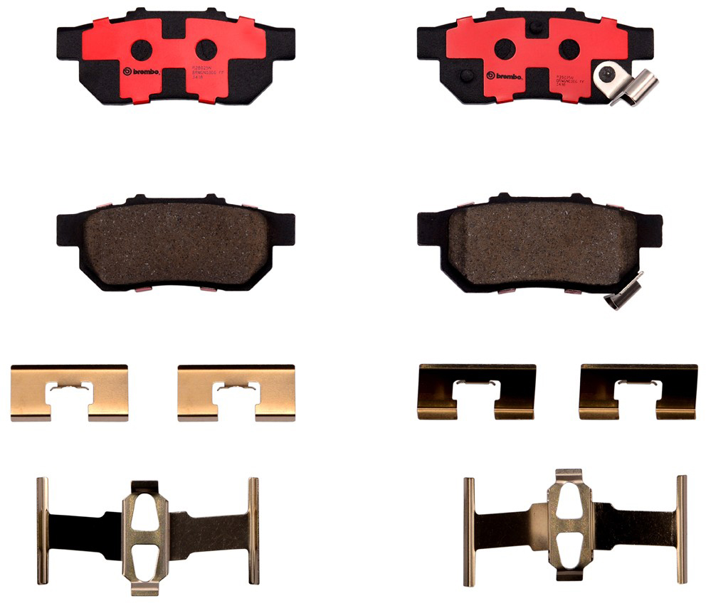 Brembo Brake Pad Set NAO Series, Rear, 2-year limited warranty P28025N