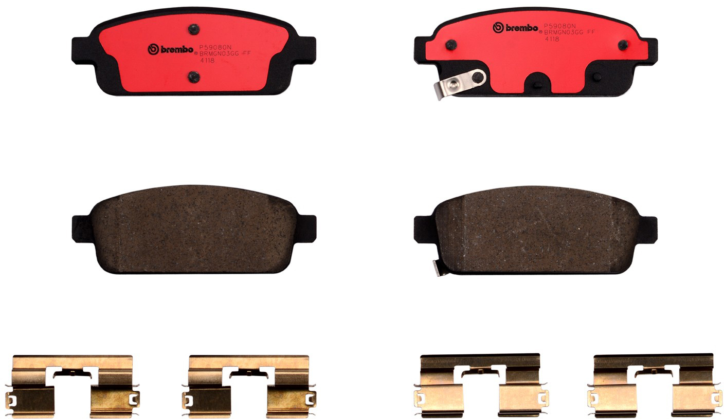 Brembo Brake Pad Set NAO Series, Rear, 2-year limited warranty P59080N