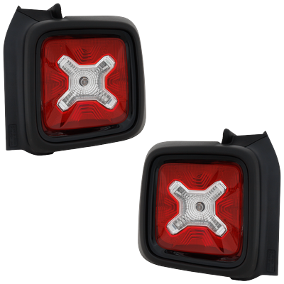 Replacement Tail Light Clear & Red Lens, Driver Passenger Side, 1-year unlimited-mileage warranty SET-RJ73010043AQ