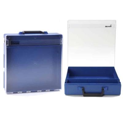 Rolacase Tool Box ABS Plastic Blue case, Clear lid, nan, limited warranty RC002CL