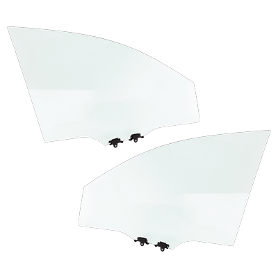 Replacement Door Glass, Front, Driver & Passenger Side, 1-year unlimited-mileage warranty SET-RA48010029