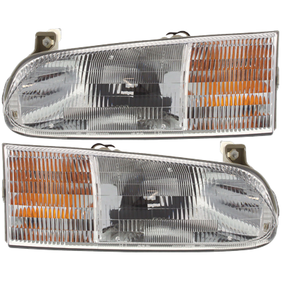 Replacement Headlight OE Replacement, Driver & Passenger Side, 1-year unlimited-mileage warranty SET-20-3004-00