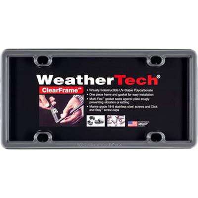 Weathertech License Plate Frame Eastman Durastar Polymer Beluga Gray ClearFrame Series, nan, 3-year limited warranty 8ALPCF15