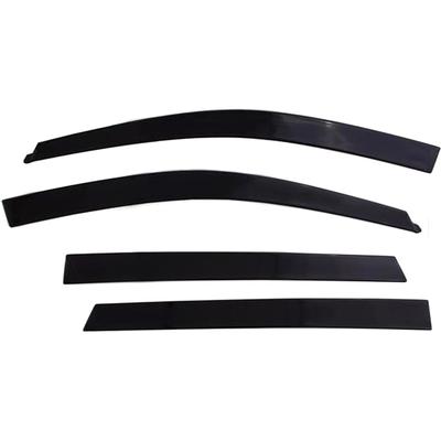 Ventshade Window Visor Tri-Flex ABS Plastic Matte Black External Tape Mount Type Seamless Series, Front & Rear, 774037