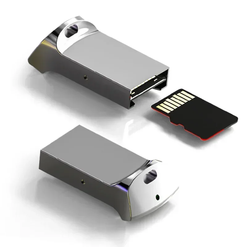 Aluminium Mini USB 2.0 Speicherkartenleser-Adapter für TF Micro SD PC Computer Laptop Speicherkarte Kartenleser-Adapter USB SD-Karte Image