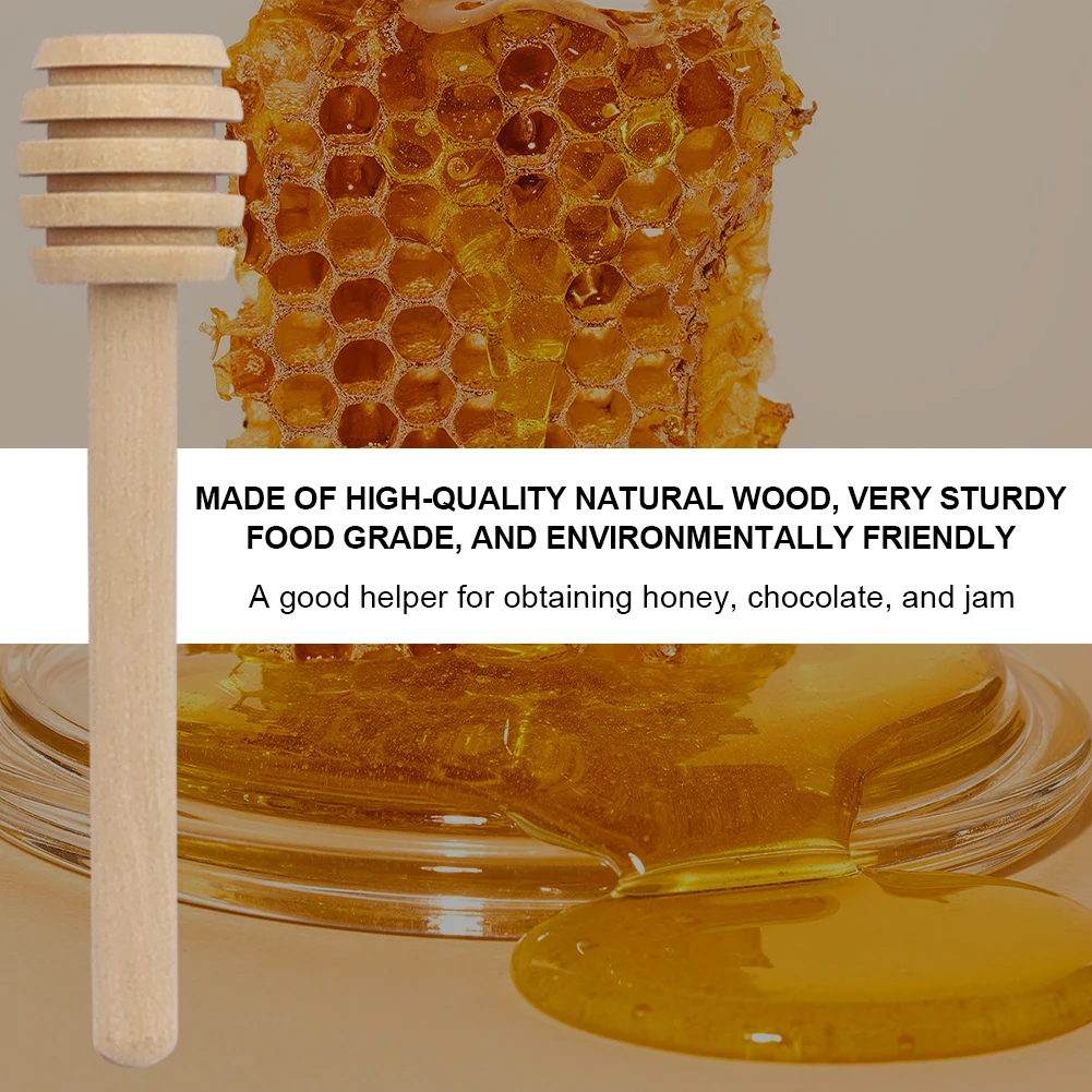 Holz Honig Schöpf löffel Stick Honig Rührer kleine Honig löffel Sticks langen Griff Honig Löffel geben Nieselregen Honig Image