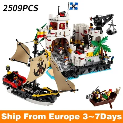2509pcs mittelalter liche Piraten Serie Eldorado Festung Pirat Barracuda Bucht modulare Bausteine DIY Ziegel Spielzeug Geschenke Image