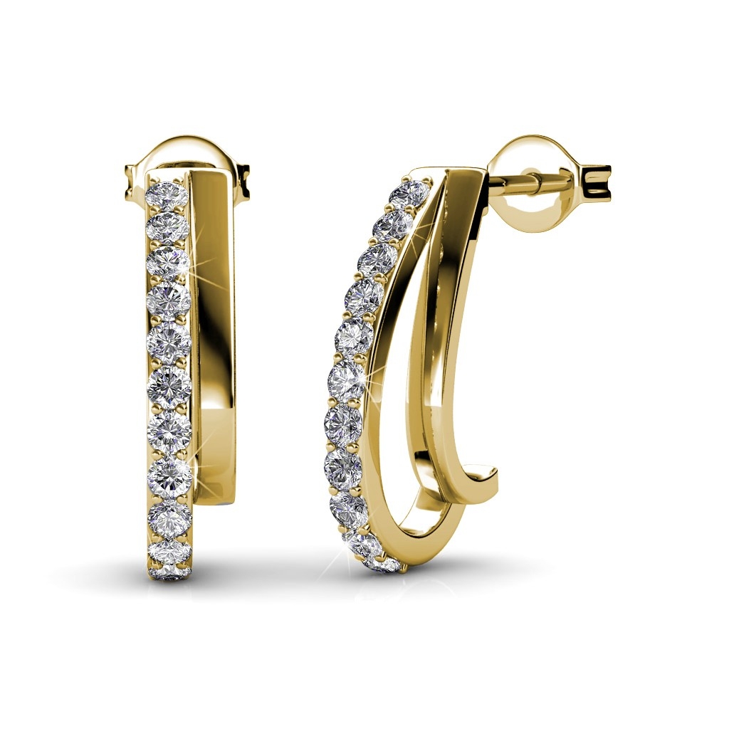 Joyce Ohrringe - Gold und Kristall