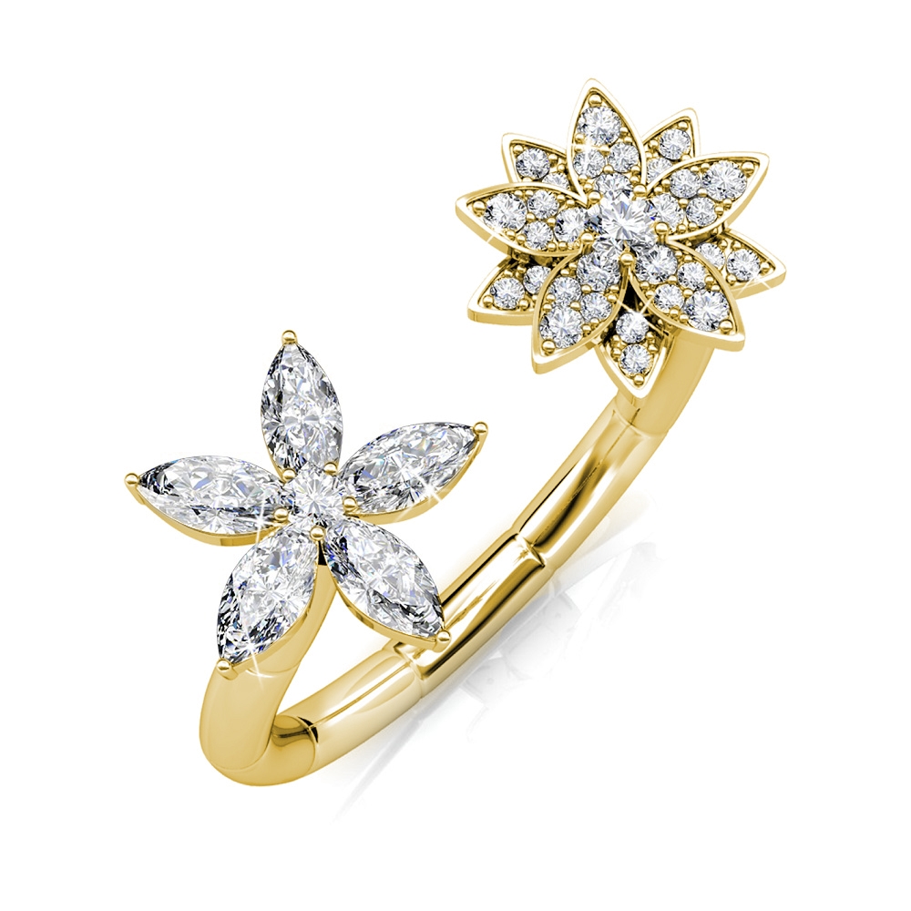 Fraternal Bloom Ring - Gold und Kristall