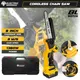 Tronçonneuse électrique jaune de 8 pouces 1380W sans balais Tronçonneuse à main unique professionnelle Tronçonneuse d'élagage de jardin outil électrique pour batterie DEWALT 20V