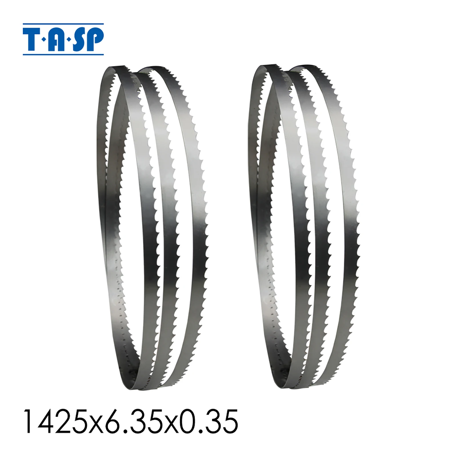 TASP 2 pezzi 1425mm lama per sega a nastro 1425 x 6,35 x 0,35 mm per 8 "Draper BS250 Nutool FOX Silverline Delta sega a nastro per taglio legno