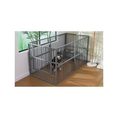RYPetmia Indoor/Outdoor Dog Playpen, Charcoal Gray