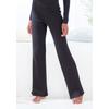 Homewearhose FRENCH CONNECTION, Damen, Gr. 40/42, N-Gr, schwarz, Rippstrick, Obermaterial: 50% Viskose (LENZING ECOVERO), 28% Polyester, 22% Polyamid, unifarben, modisch, bequem lang, Hosen, mit elastischem Bündchen, Loungewear