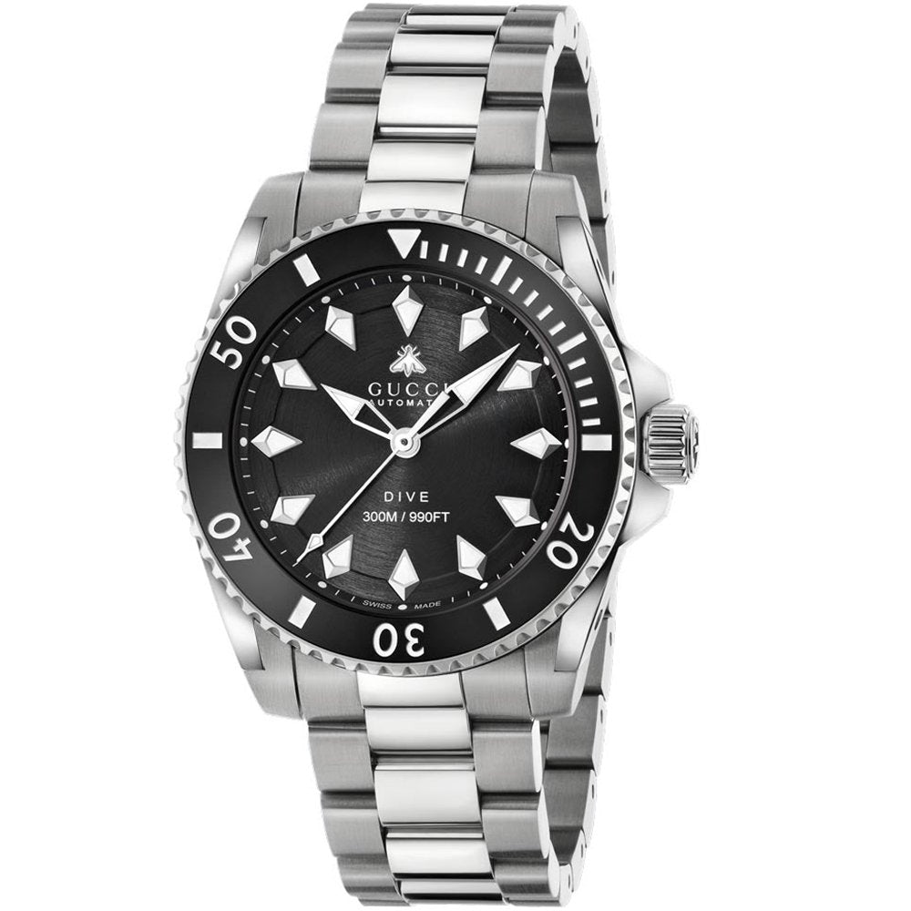 Gucci YA136353 Dive Automatic 40mm Unisex Watch - Silver Stainless Steel - One Size | Gucci Sale | Discount Designer Brands