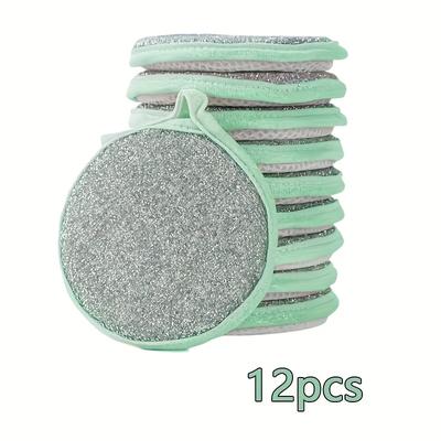 TEMU A Set Of 12/20 Antibacterial Kitchen Scrubbing Sponges - Double-sided Non-scratch Pads For Cleaning, Reusable And Washable Dish Brushes - Kitchen Cleaning Accessories.