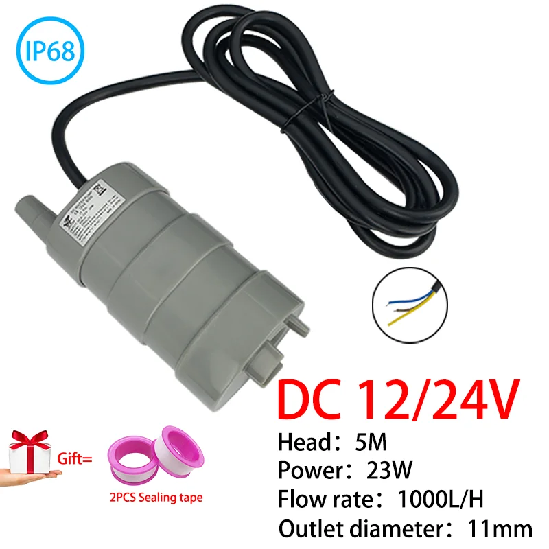 Tragbare DC12V 24V Bürstenlosen Motor Pumpe 1000L/H Vertikale Boden Saugpumpe Warmwasserbereiter Schlitzen Maschine Kühlung Booster Pumpe Image