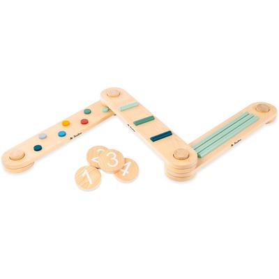 Balancetrainer PINOLINO "Balance-Set »Kari« mit Parcours und Steinen mit Zahlen", beige (natur, grün), Balancetrainer, Kinder, B/H/L: 15cm x 7cm x 80cm Ø, B:15cm H:7cm L:80cm