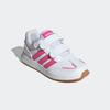 Klettschuh ADIDAS SPORTSWEAR "TENSAUR SWITCH KIDS", Gr. 35, cloud weiß, pulse magenta, bliss pink, Synthetik, Textil, sportlich, Schuhe
