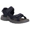 Sandale JOSEF SEIBEL "Brendan 08", Herren, Gr. 44, blau (indigo, kombi), Leder, casual, Schuhe, Klettschuh, Trekkingsandale mit zusätzlichem Fersen-Klettverschluss