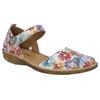 Riemchenballerina JOSEF SEIBEL "ROSALIE 42", Damen, Gr. 42, bunt (multifarben), Leder, geblümt, klassisch, Schuhe, Sandale, Spangenschuh, Komfortschuh mit Klettverschluss