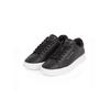 Plateausneaker TOMMY HILFIGER "TH COURT LTH DETAIL ESS", Herren, Gr. 45, schwarz, Leder, Lederimitat, sportlich, Schuhe, Freizeitschuh, Halbschuh, Schnürschuh mit seitlichem Logoschriftzug